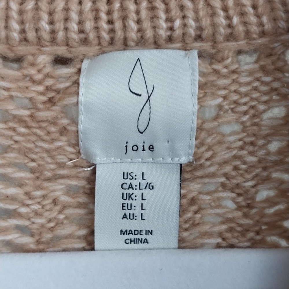 Joie Beige Openwork Button-Up Cardigan - Picture 4 of 7